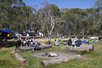 Many took a relaxing break over lunch