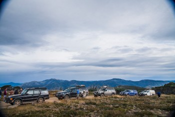 Members stop to take in the view