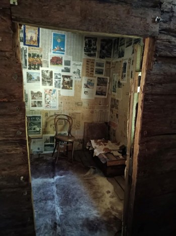 Inside Harry's Hut