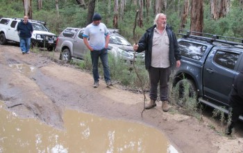 Checking the puddle depth - Gandalf Style